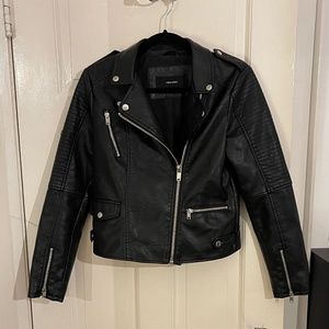 BOGO l! Vera Moda Black Moto Jacket Faux Leather S M $30